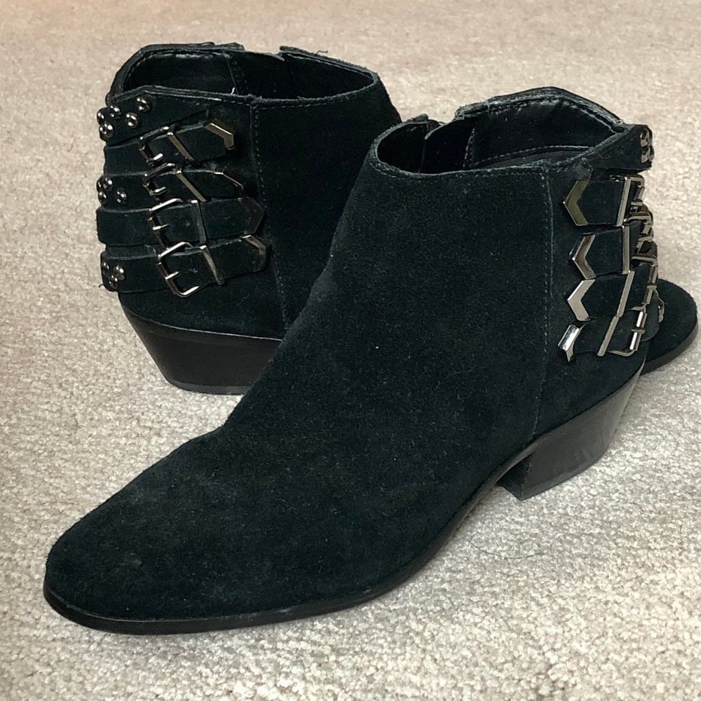 Sam Edelman Black Ankle Boots Buckle Sz. 9